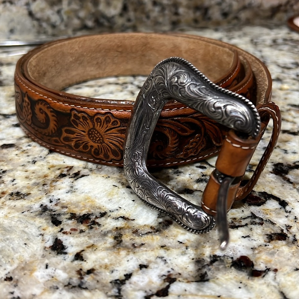 Justin leather belt